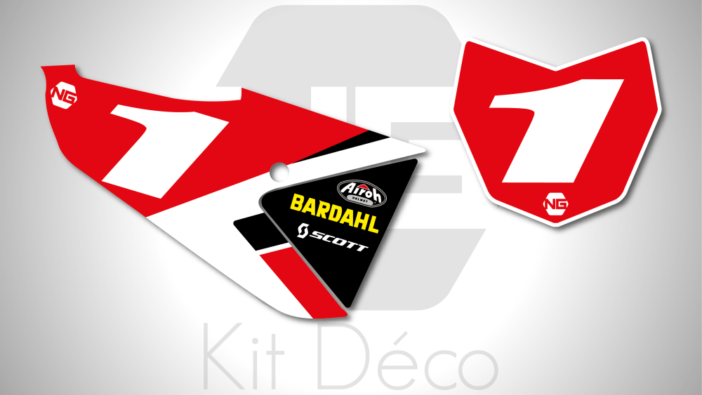 kit déco fond de plaque numéro fantic 125 250 450 xxf xx motocross ng kit déco kent1moto decals stickers graphics autocollant