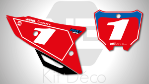 kit déco fond de plaque numéro honda 85 110 125 150 250 450 cr crf 2021 motocross ng kit déco decals stickers graphics autocollant