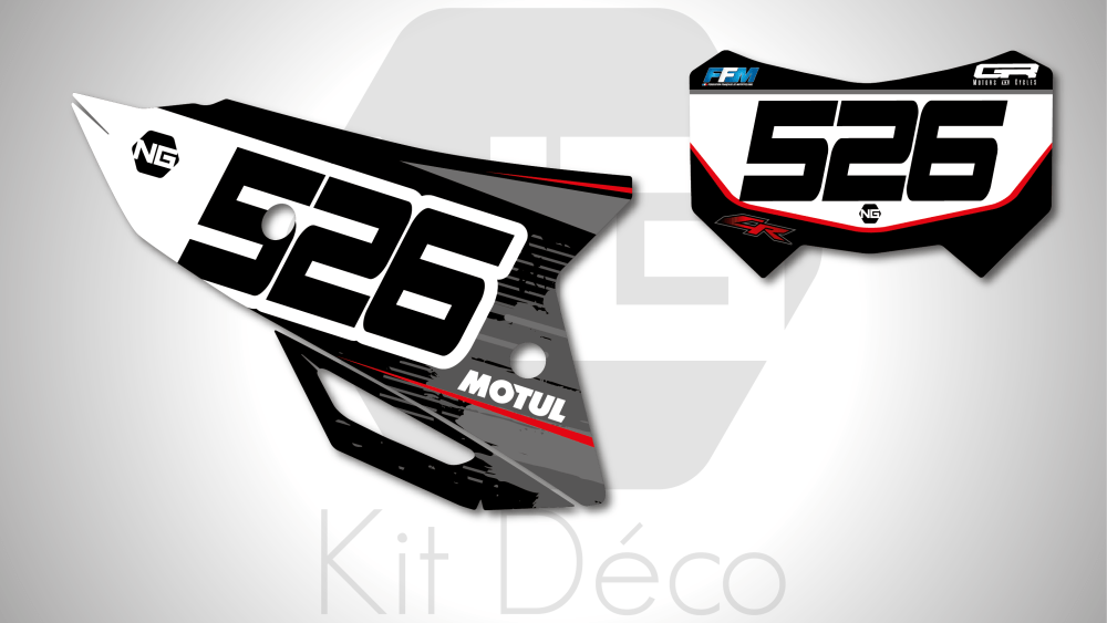 kit déco fond de plaque numéro HONDA HM CRE / CRFX / RX 250 300 400 450 2021 ng kit déco decals stickers autocollant graphics