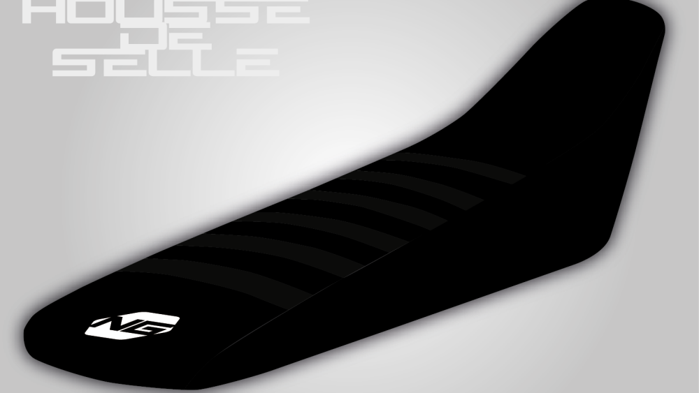 housse de selle 65 85 125 250 350 450 mc mcf ec ecf motocross enduro noire ng kit déco seat cover