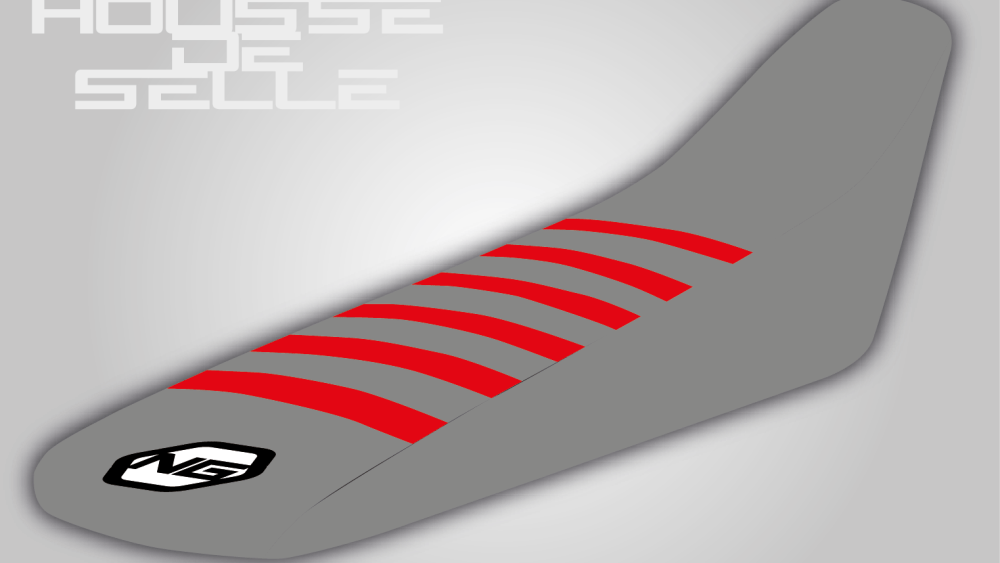 housse de selle fantic 125 250 450 xx xxf xe xef grise rouge motocross enduro ng kit déco seat cover