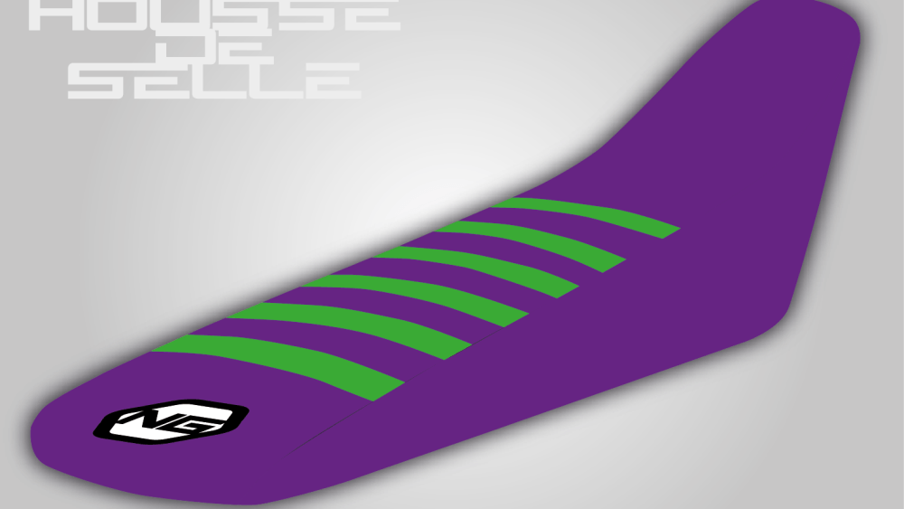 housse de selle kawasaki 85 125 250 450 kx kxf motocross enduro violette verte ng kit déco seat cover