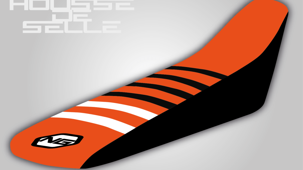 housse de selle ktm 65 85 125 150 250 350 450 sx sxf exc excf tpi noire organe blanc ng kit déco seat cover