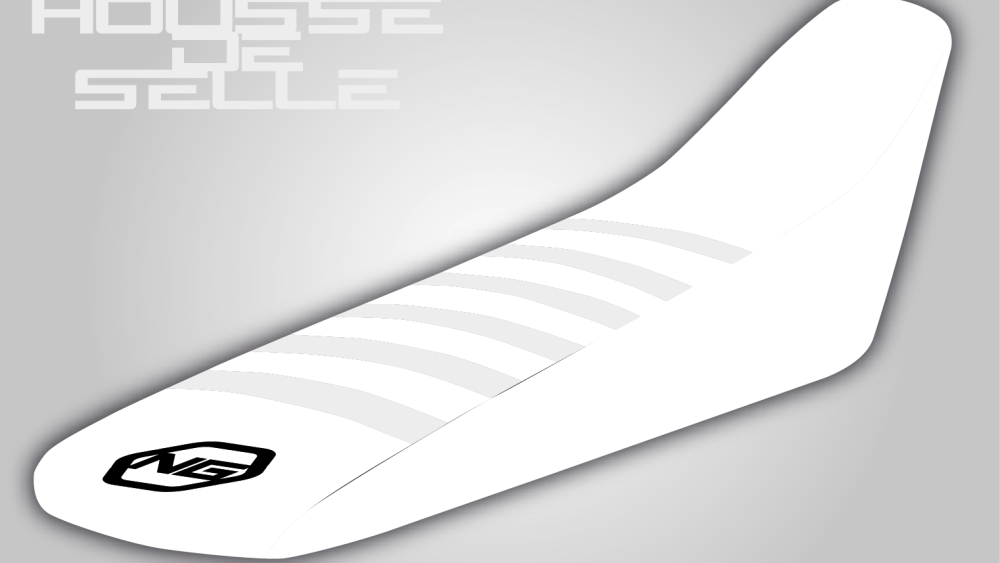 housse de selle suzuki 125 250 450 rm et rmz motocross enduro blanche ng kit déco seat cover