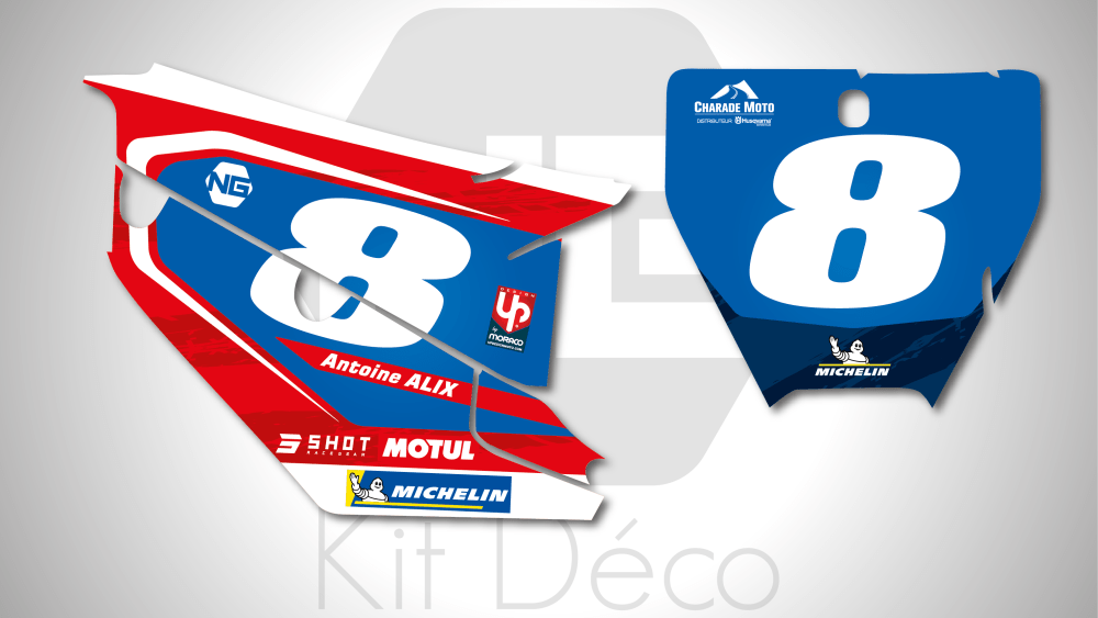 kit déco fond de plaque numéro Husqvarna TC / FC 50 65 85 125 250 350 450 motocross dafy enduro team 2021 ng kit deco decals stickers graphics autocollant