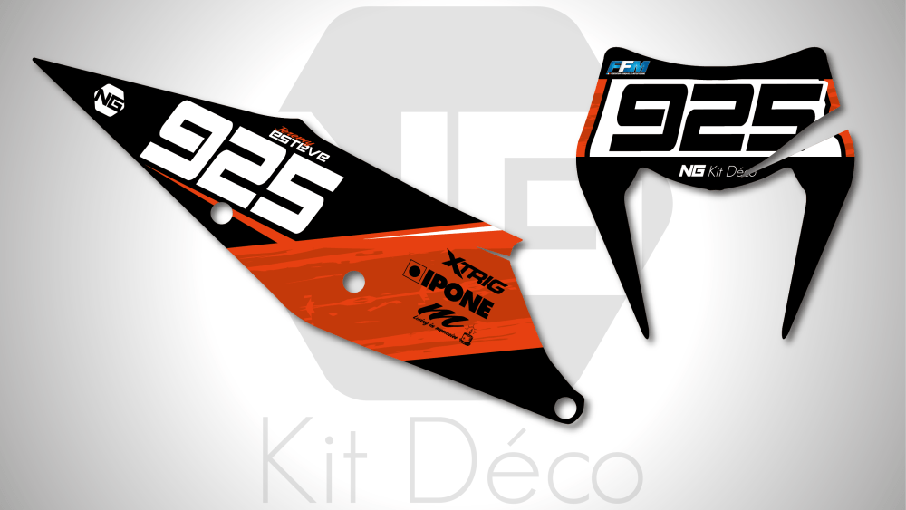 kit déco fond de plaque numéro KTM exc tpi excf xc xcf 125 250 300 350 450 500 enduro ng kit déco stv 2021 decals stickers graphics autocollant