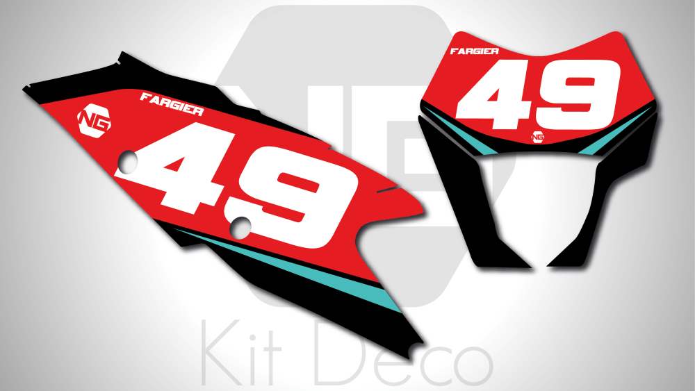 kit déco fond de plaque numéro gasgas ec ecf 125 200 250 300 350 450 ng kit déco team laugio 2021 decals stickers graphics autocollant 2022