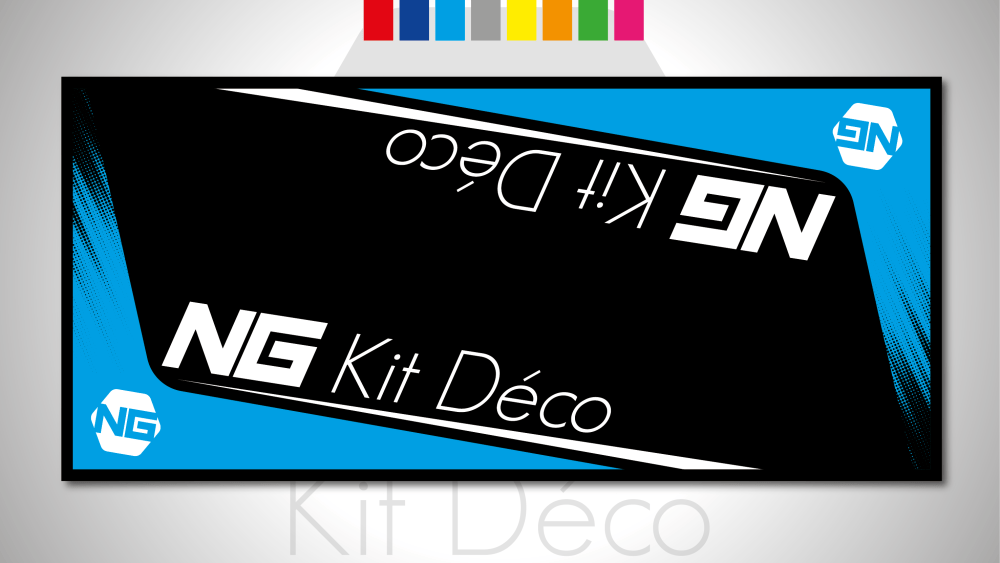 tapis de sol moto motocross quad ssv ng stripe ng kit déco carpet 95 x 200 bleu ciel_Plan de travail 1