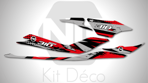 Kit déco kawasaki ultra 300 310 jet ski ng kit déco aon rouge séries decals stickers graphics autocollant