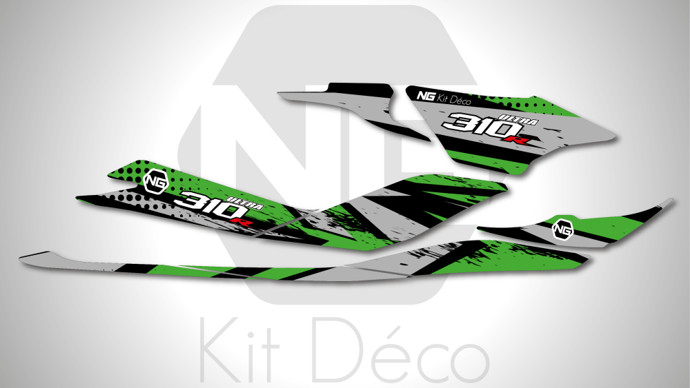 Kit déco kawasaki ultra 300 310 jet ski ng kit déco aon séries decals stickers graphics autocollant