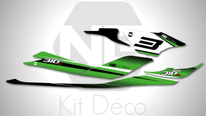 Kit déco kawasaki ultra 300 310 jet ski ng kit déco crv séries vert decals stickers graphics autocollant