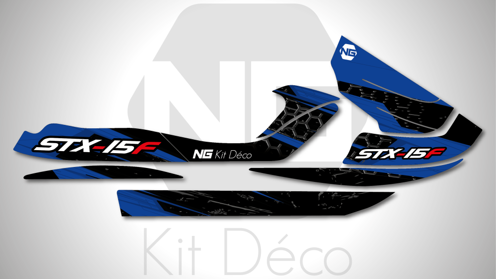 kit déco jet ski kawasaki stx15f jet kit déco storm séries bleu ng kit déco decals stickers graphics autocollant