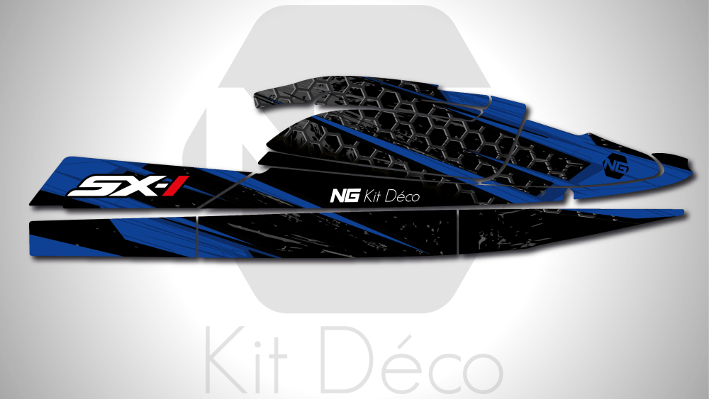 kit déco jet ski kawasaki 750 SXI ng kit déco storm series 2022 jet decals stickers autocollant graphics bleu_Plan de travail 1
