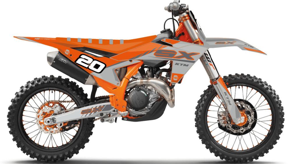 kit déco 125 250 350 450 sx sxf 2023 2024 ktm motocross ng decals volt series mx stickers graphics autocollant adhesifs montage_Plan de travail 1