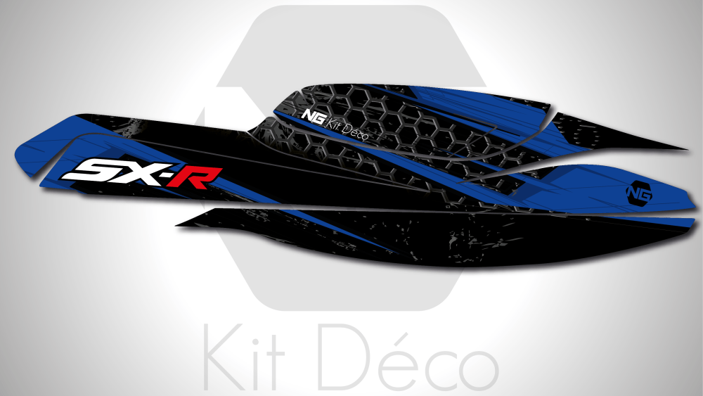 kit déco jet ski sxr 1500 kawasaki ng kit déco storm séries 2022 jet decals stickers autocollant bleu_Plan de travail 1