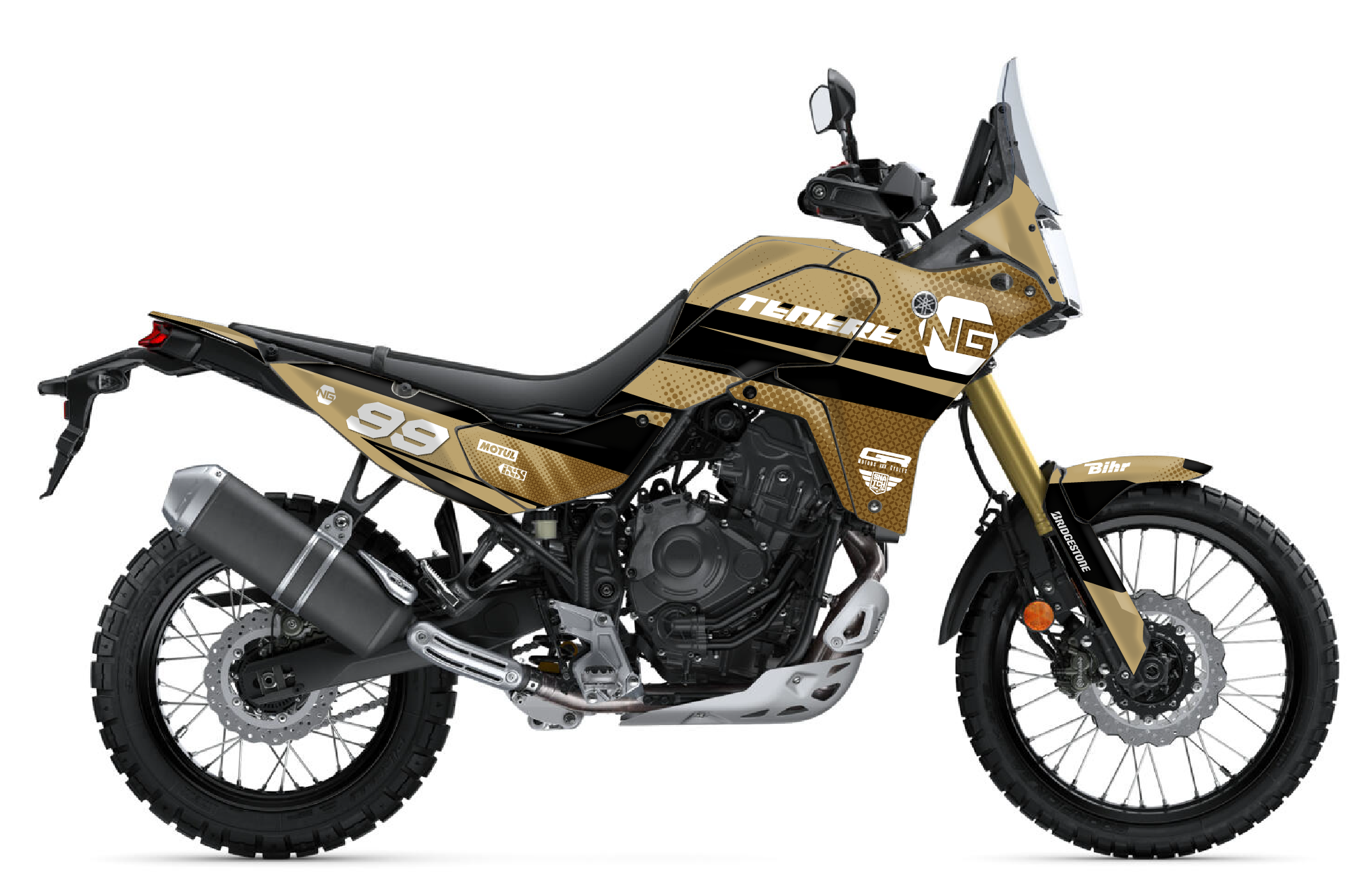 kit déco 700 tenere 2025 2026 t7 yamaha trail ng sand series decals stickers graphics autocollant adhesifs visuel_Plan de travail 1