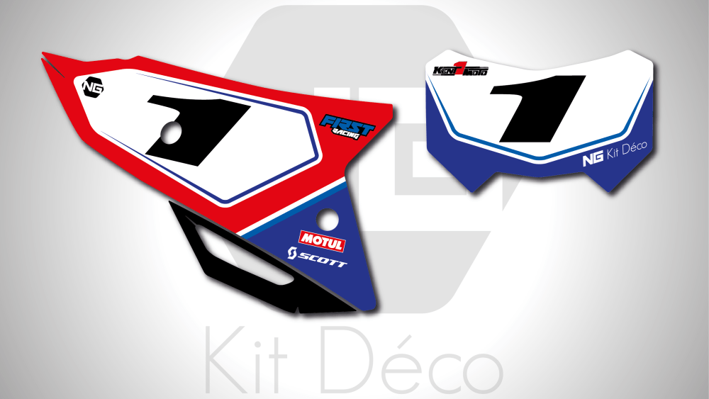 kit déco fond de plaque numéro 250 300 400 450 crfx rx honda 2022 ng kit déco kent1moto 2022 enduro decals stickers graphics autocollant montage_Plan de travail 1