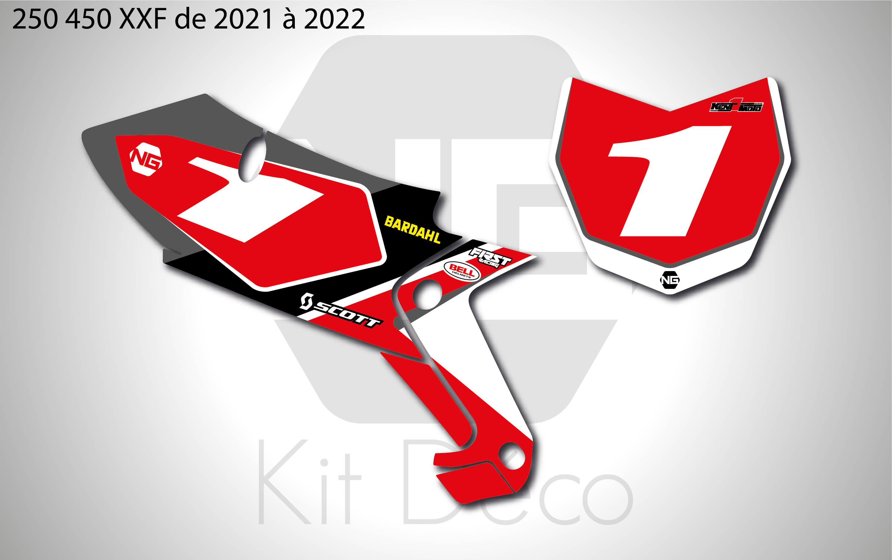 kit fond de plaque numéro fantic xxf 250 450 2021 2022 motocross ng kit déco kent1moto 2022 mx decals stickers graphics autocollant_Plan de travail 1
