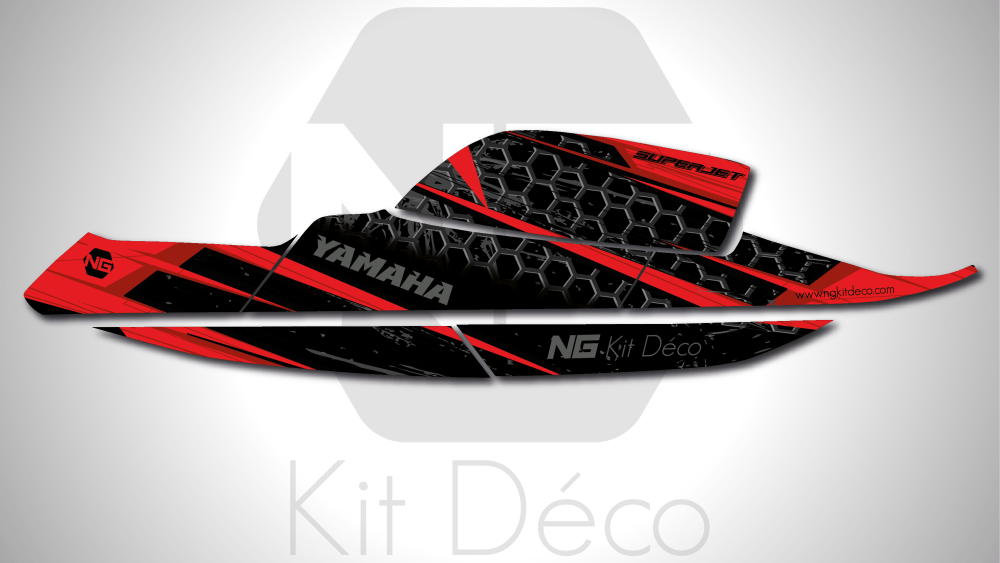 kit déco jet ski yamaha superjet ng kit déco storm séries 2021 decals stickers graphics autocollant rouge_Plan de travail 1