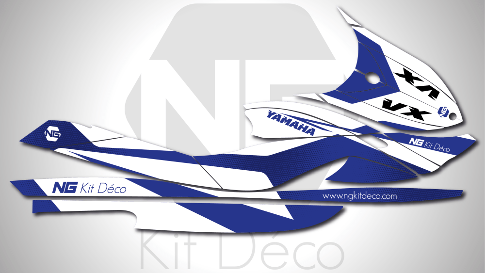kit déco yamaha vx waverunners jet ski ng kit déco spike séries 2019 decals stickers graphics autocollant bleu_Plan de travail 1