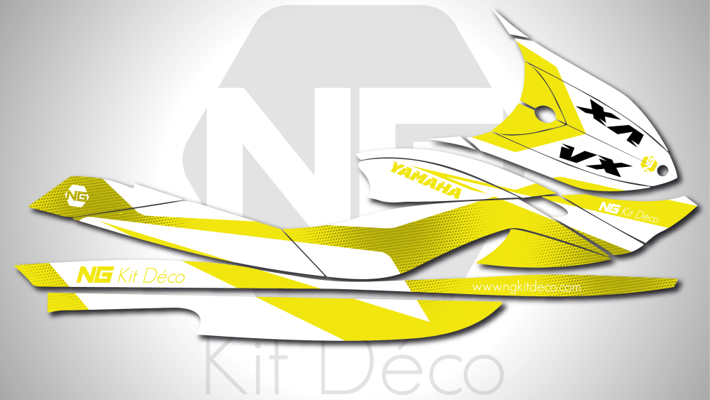 kit déco yamaha vx waverunners jet ski ng kit déco spike séries 2019 decals stickers graphics autocollant jaune_Plan de travail 1
