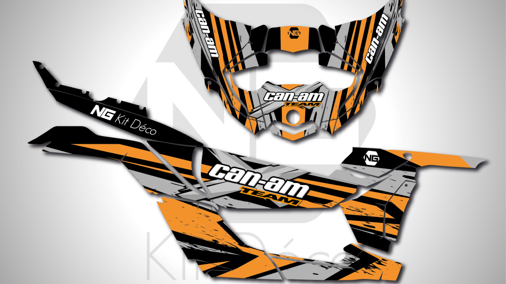 Kit déco can-am x3 ssv ng kit déco aon séries decals stickers graphics autocollant jaune_Plan de travail 1