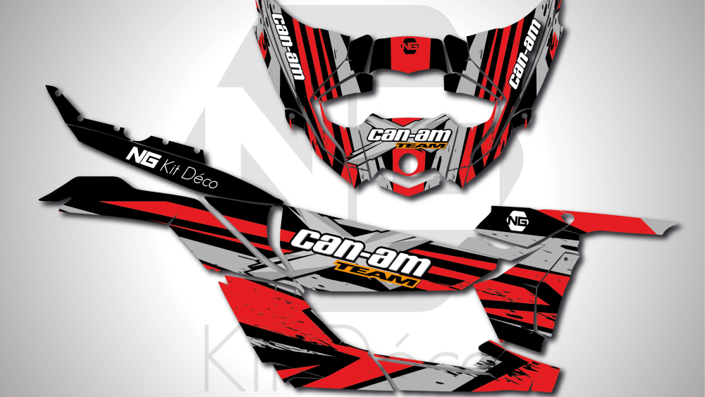 Kit déco can-am x3 ssv ng kit déco aon séries decals stickers graphics autocollant rouge_Plan de travail 1