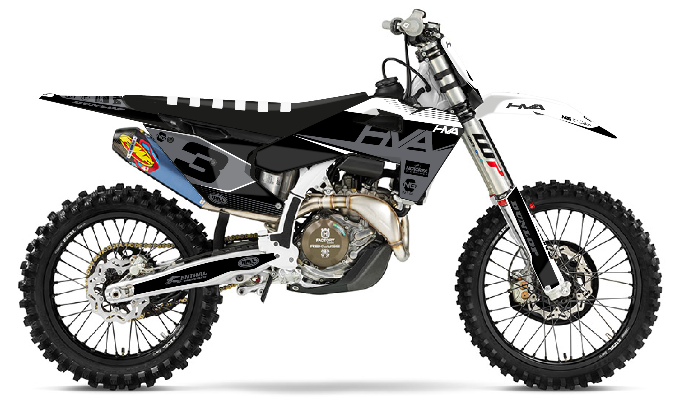 kit déco 125 150 250 300 350 450 TC fc 2025 2026 2027 husqvarna ng sb series motocross graphics mx decals autocollant adhesifs visuel