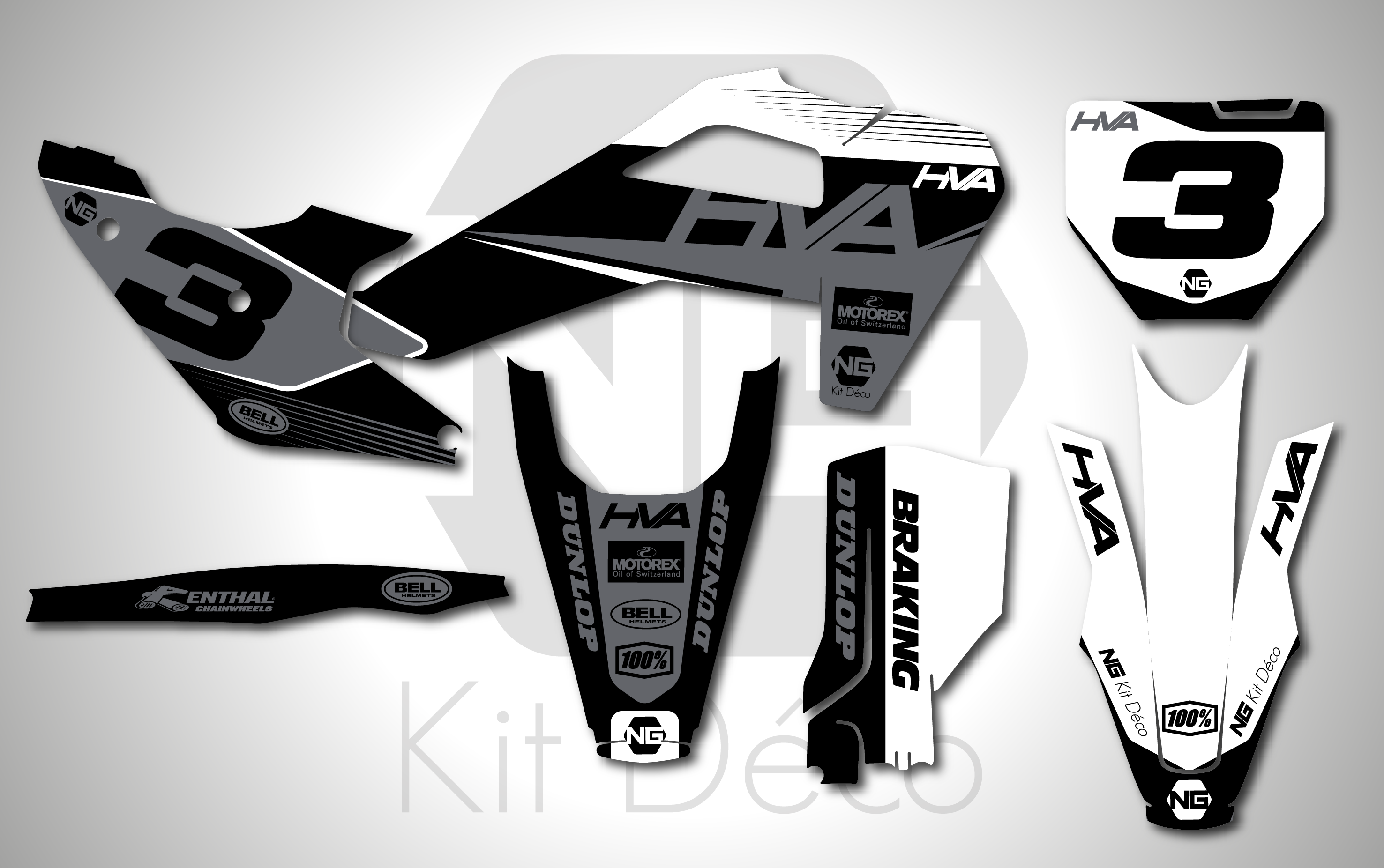 kit déco 125 150 250 300 350 450 TC fc 2025 2026 2027 husqvarna ng sb series motocross graphics mx decals autocollant adhesifs