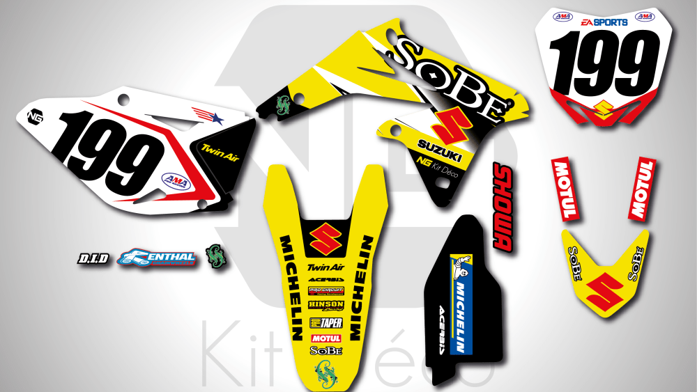 kit déco 450 rmz suzuki SOBE Réplica 2008 2009 2010 2011 2012 2013 2014 2015 2016 2017 ng kit déco motocross decals stickers graphics autocolant_Plan de travail 1