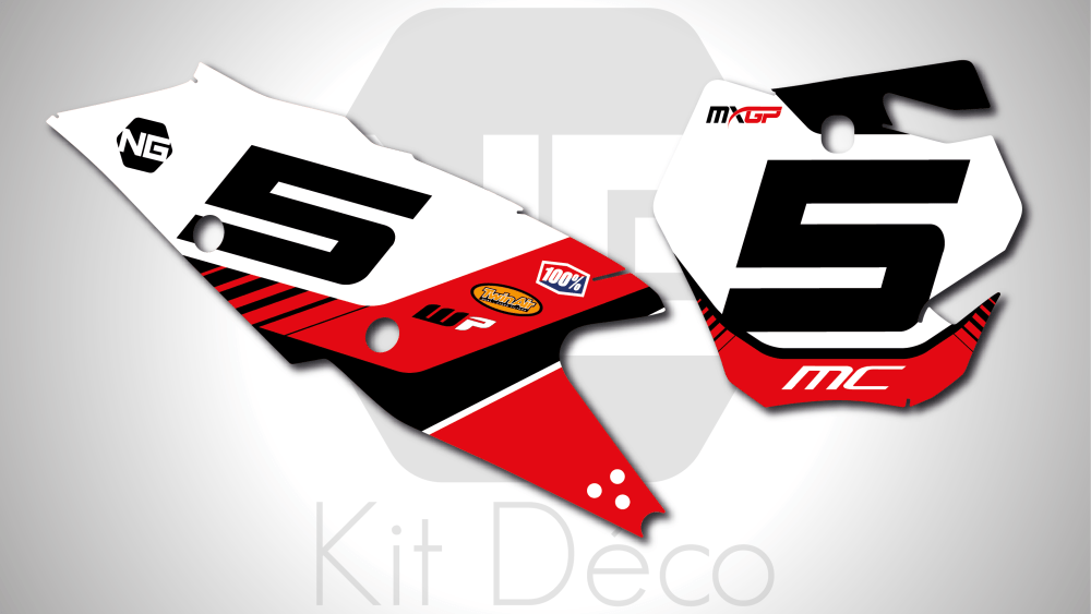 kit déco fond de plaque numéro gasgas mc mcf 50 65 85 125 250 350 450 motocross ng kit déco push séries 2022 mx decals stickers graphics autocollant montage_Plan de travail 1