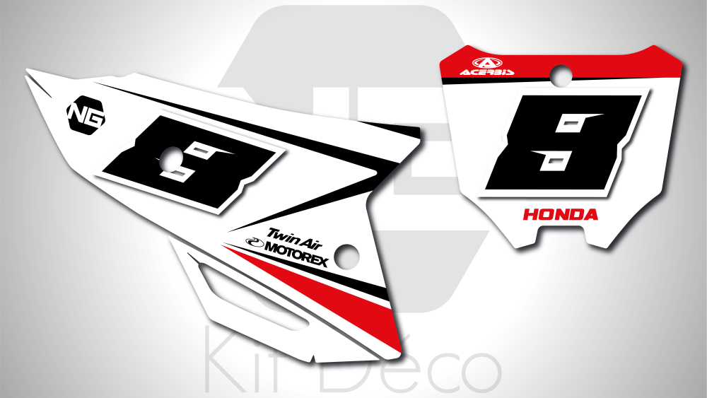 kit déco fond de plaque numéro honda 50 70 80 85 110 125 150 250 450 cr crf motocross side séries 2022 ng kit déco mx decals stickers graphics autocollant_Plan de travail 1