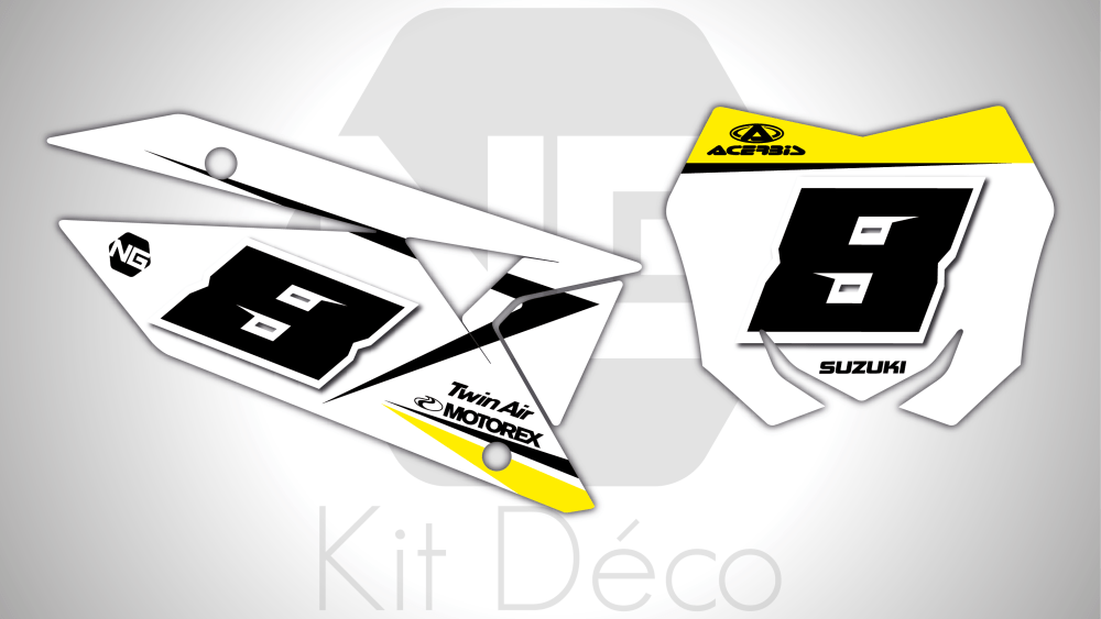 kit déco fond de plaque numéro suzuki rm rmz 65 85 125 250 450 motocross ng kit déco side séries 2022 mx decals stickers graphics autocollant_Plan de travail 1