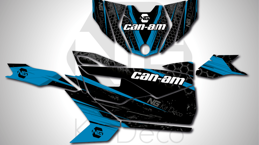 kit déco maverick trail can-am ssv ng kit déco storm séries decals stickers graphics autocollant bleu_Plan de travail 1