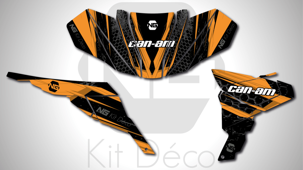 kit déco ssv can-am maverick 1000 ng kit déco storm séries 2022 decals stickers graphics autocollant jaune_Plan de travail 1