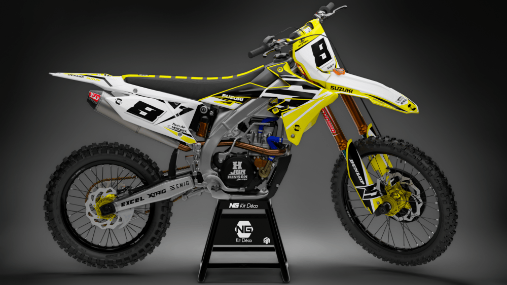 kit déco suzuki 250 450 rmz 2018 2019 2020 2021 2022 2023 motocross ng side séries decals stickers graphics autocollant