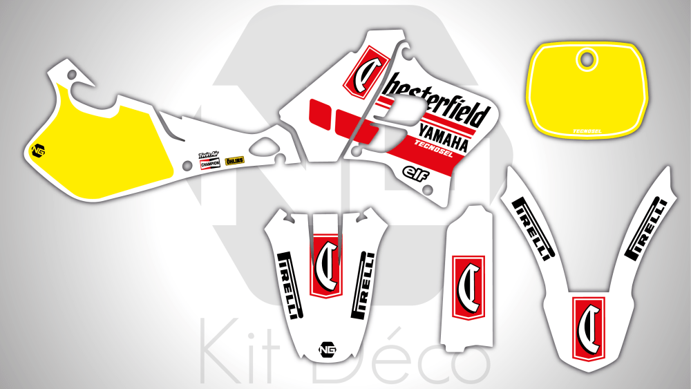 kit déco yamaha 125 250 yz 1993 1994 1995 motocross ng kit déco chesterfield réplica mx decals stickers graphics autocollant_Plan de travail 1