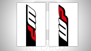 kit stickers tube de fourche motocross enduro WP blanc autocollant graphics décals ng kit déco_Plan de travail 1