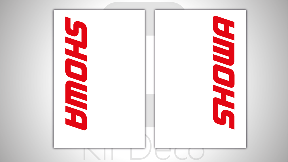kit stickers tube de fourche motocross enduro showa 2 blanc autocollant graphics décals ng kit déco_Plan de travail 1