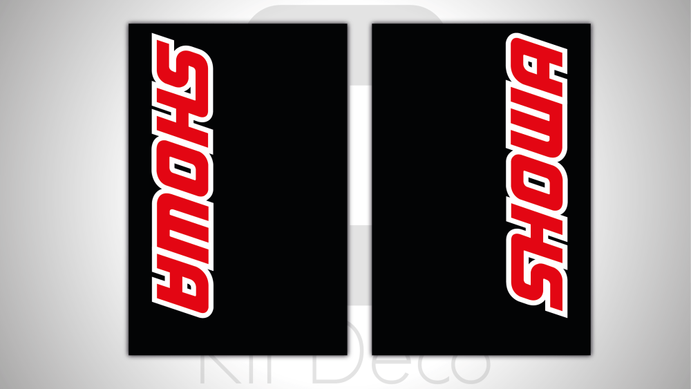 kit stickers tube de fourche motocross enduro showa 2 noir autocollant graphics décals ng kit déco_Plan de travail 1