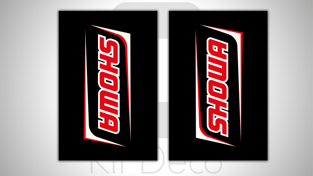 kit stickers tube de fourche motocross enduro showa noir autocollant graphics décals ng kit déco_Plan de travail 1
