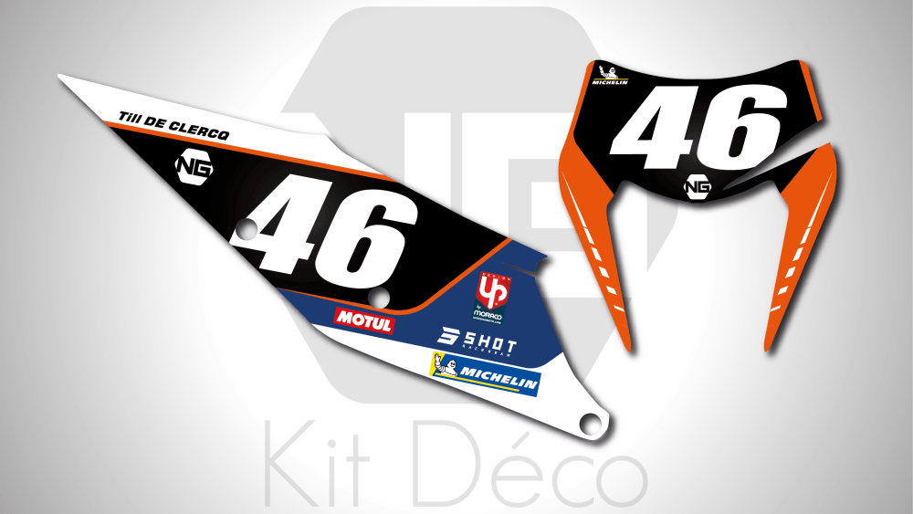 kit déco fond de plaque numéro ktm exc excf tpi xc xcw 125 200 250 300 350 450 500 enduro ng kit déco team dafy 2022 decals stickers graphics autocollant_Plan de travail 1