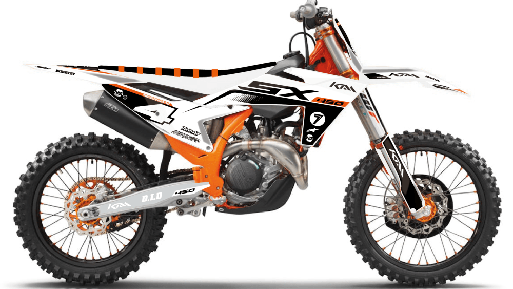 kit déco 125 250 350 450 sx sxf 2023 2024 ktm motocross ng decals vibes 2 mx stickers graphics autocollant adhesifs montage_Plan de travail 1