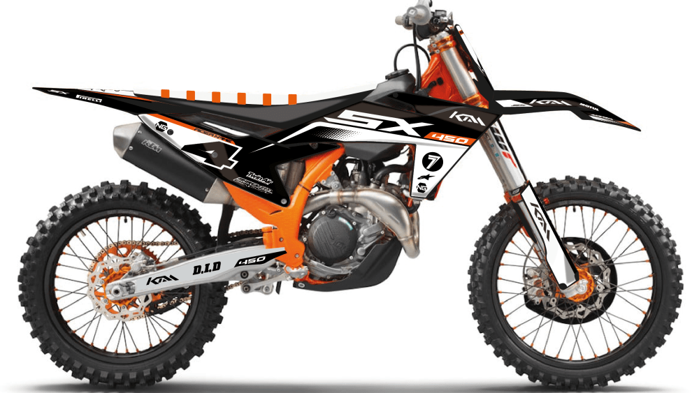 kit déco 125 250 350 450 sx sxf 2023 2024 ktm motocross ng decals vibes mx stickers graphics autocollant adhesifs montage_Plan de travail 1