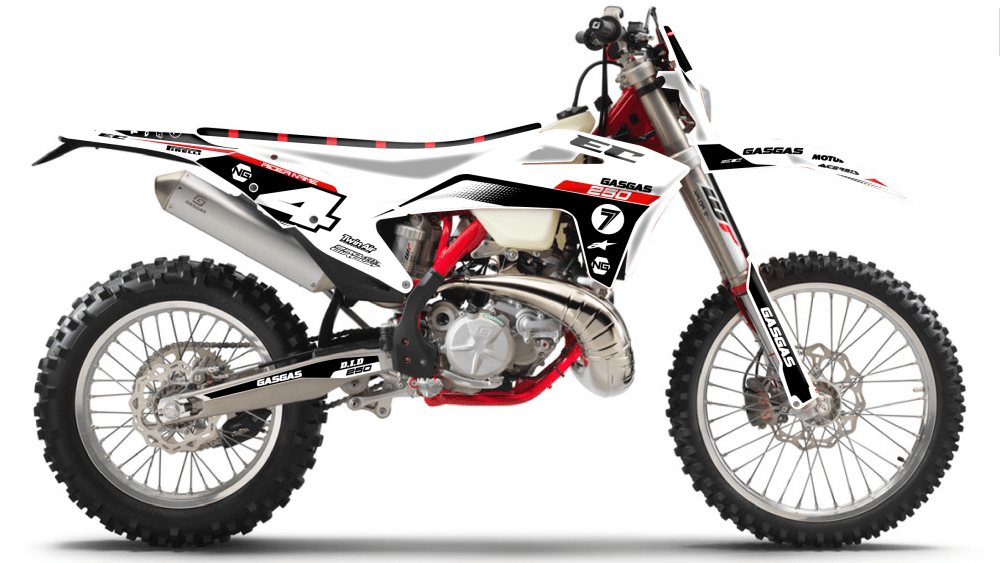 kit déco gasgas ec ecf 125 250 300 450 ng vibes 2023 enduro decals stickers graphics autocollant montage blanche_Plan de travail 1