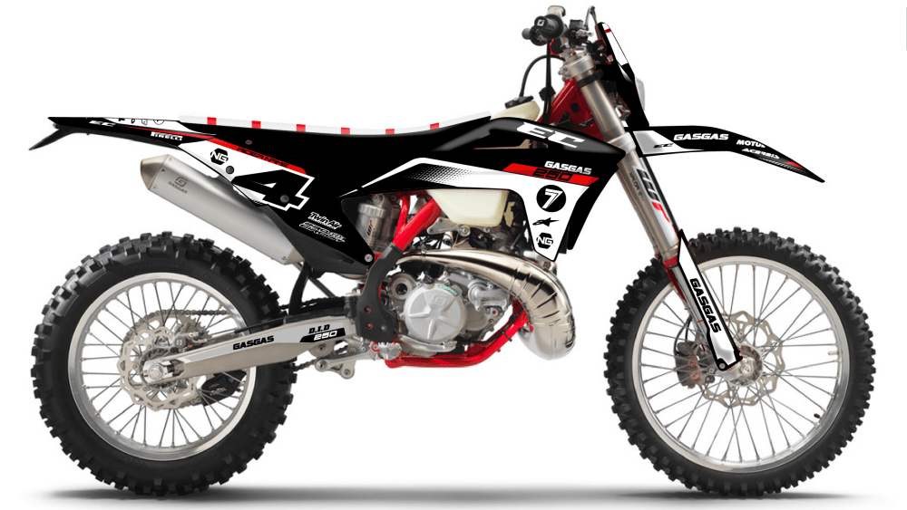kit déco gasgas ec ecf 125 250 300 450 ng vibes 2023 enduro decals stickers graphics autocollant montage_Plan de travail 1