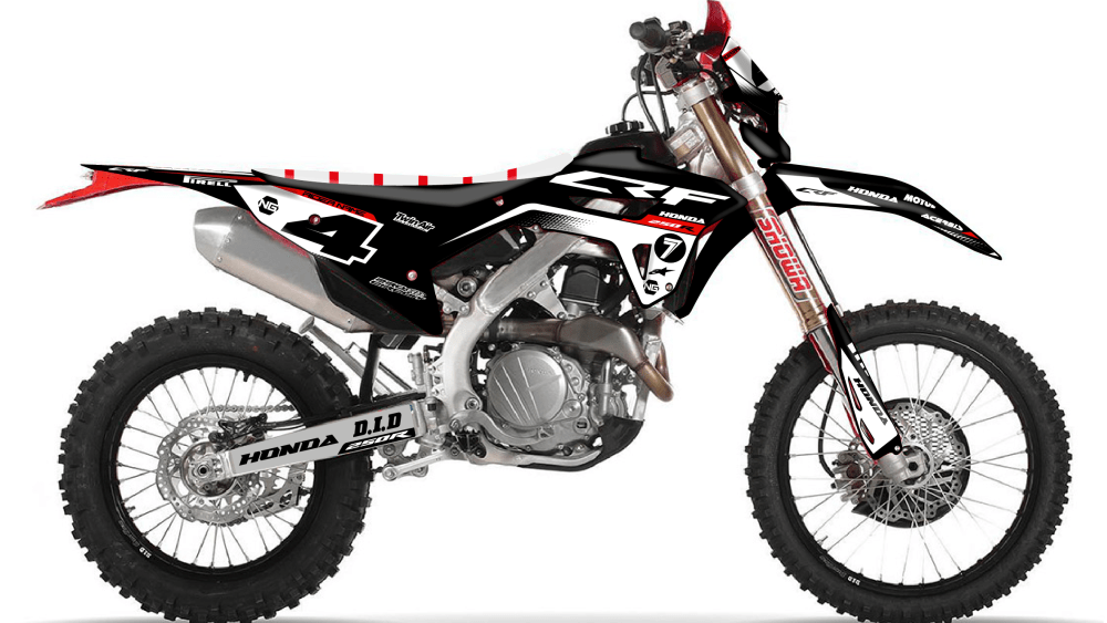 kit déco honda crfx rx cre hm 125 250 300 400 450 ng vibes 2023 séries decals stickers graphics autocollant montage_Plan de travail 1