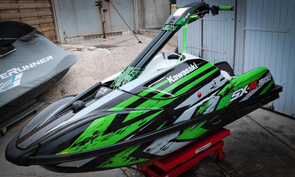 kit déco kawasaki sxr 1500 jet-ski jet ng kit déco decals stickers graphics autocollant