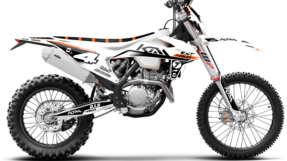 kit déco ktm exc excf tpi xcw 125 250 350 450 500 ng vibes 2 2023 motocross decals stickers graphics autocollant montage_Plan de travail 1