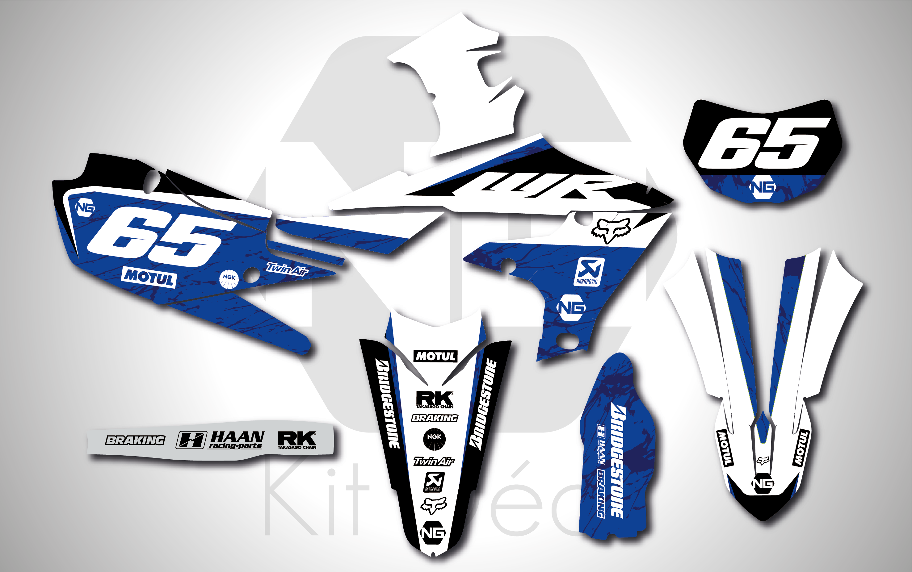 Kit déco YAMAHA WR / WRF / YZE / TTR MARBLE Séries 2 – Image 2